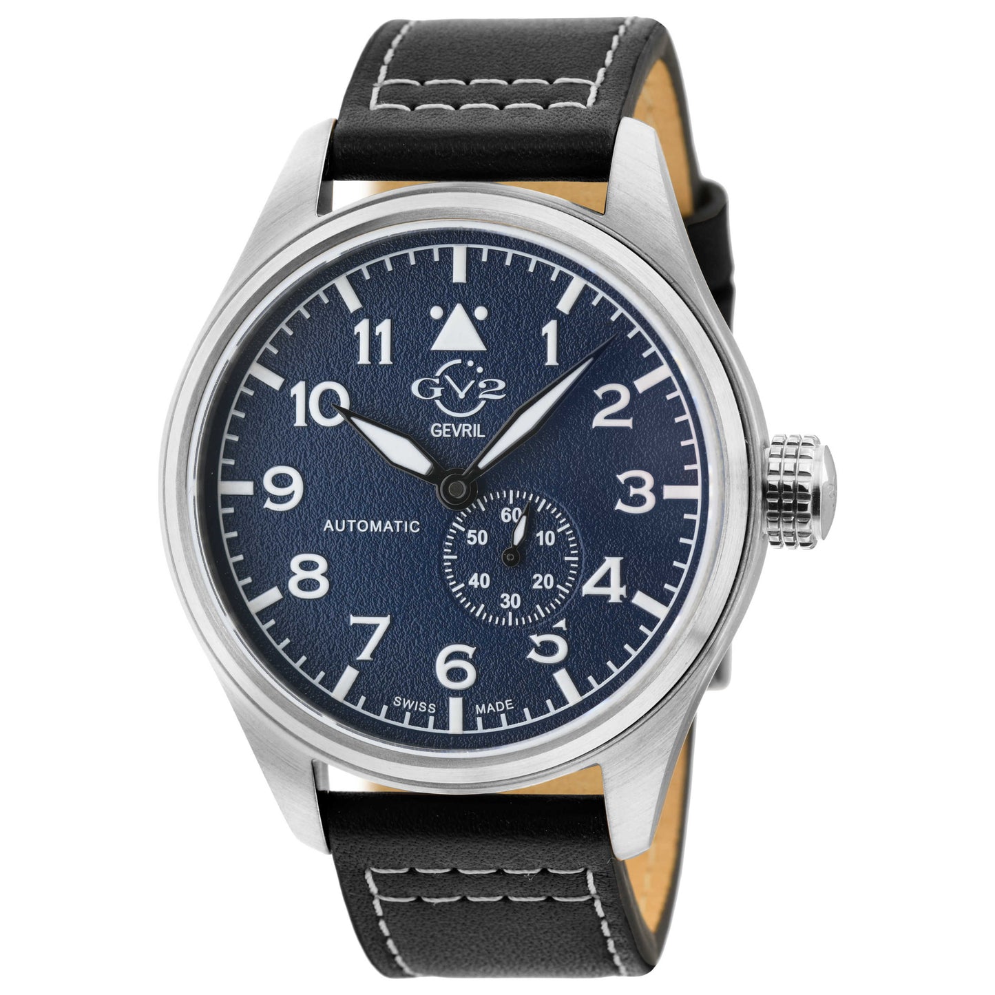 Front view of GV2 by Gevril Aeronautica Men's Quartz Watch 18002