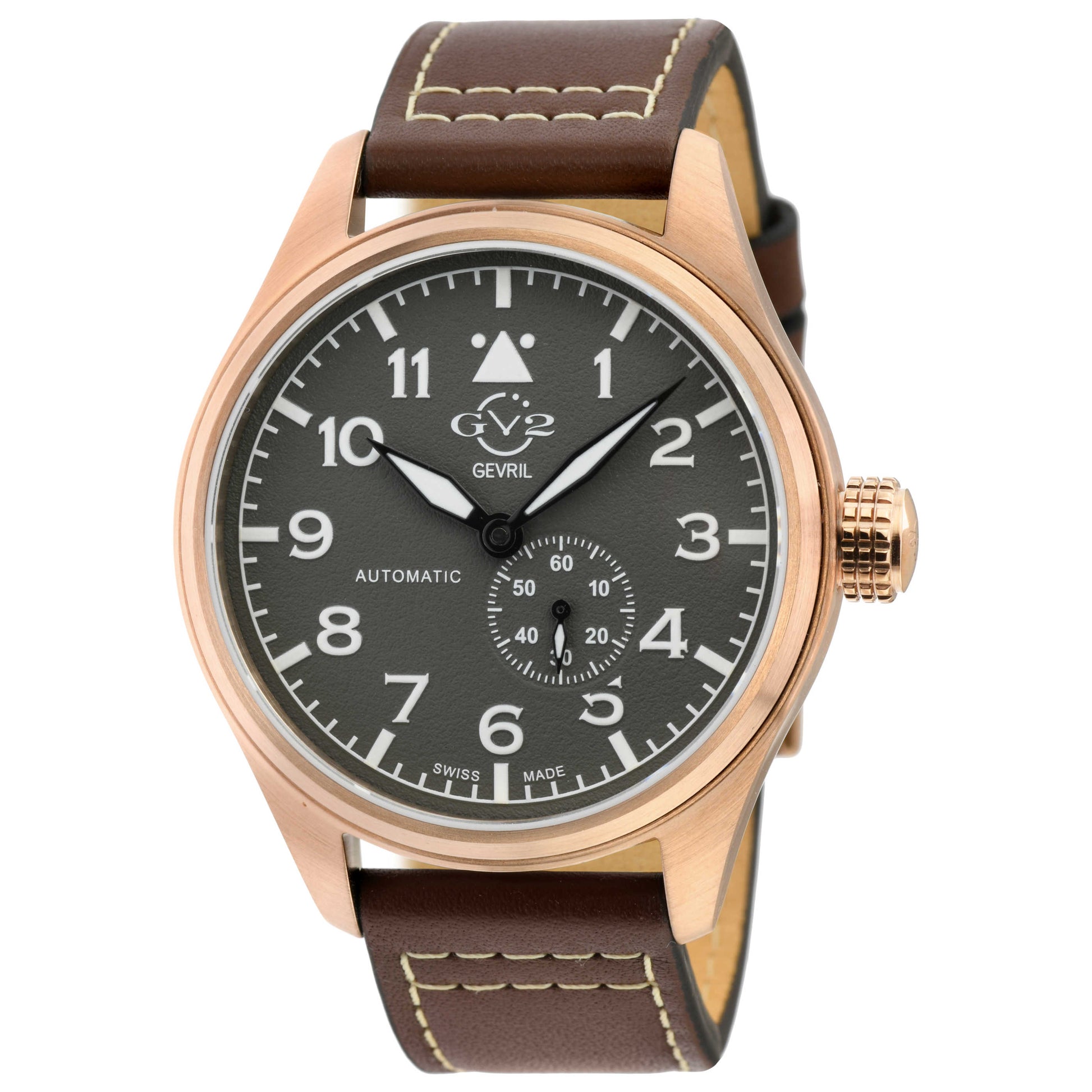 Front view of GV2 by Gevril Aeronautica Men's Automatic Watch 18004