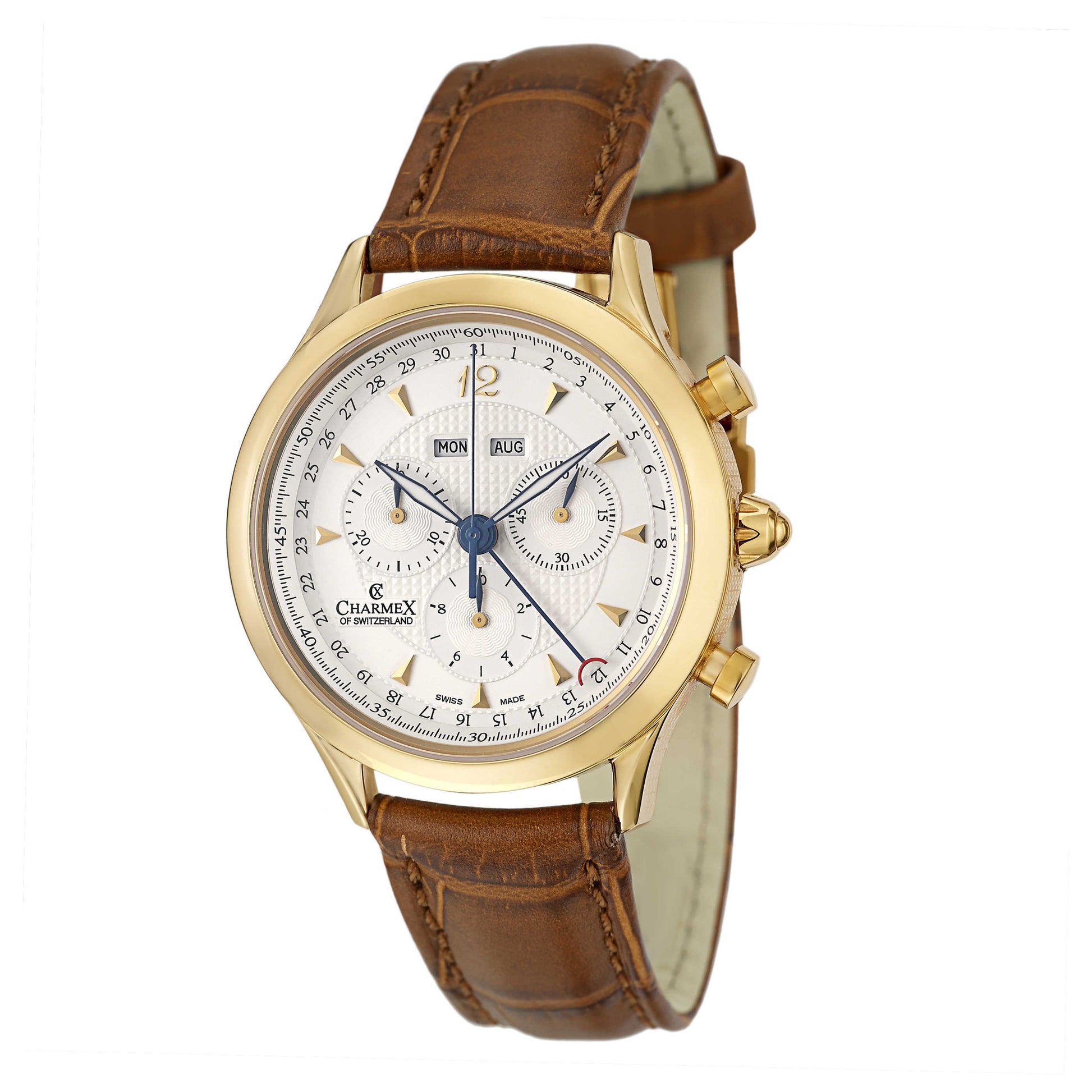 Front view of Charmex Windsor Men's Swiss Quartz (Battery-Powered) Watch 1870