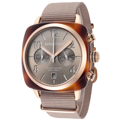 Front view of Briston Clubmaster Classic Men's Quartz Watch 19140.PRA.T.30.NT