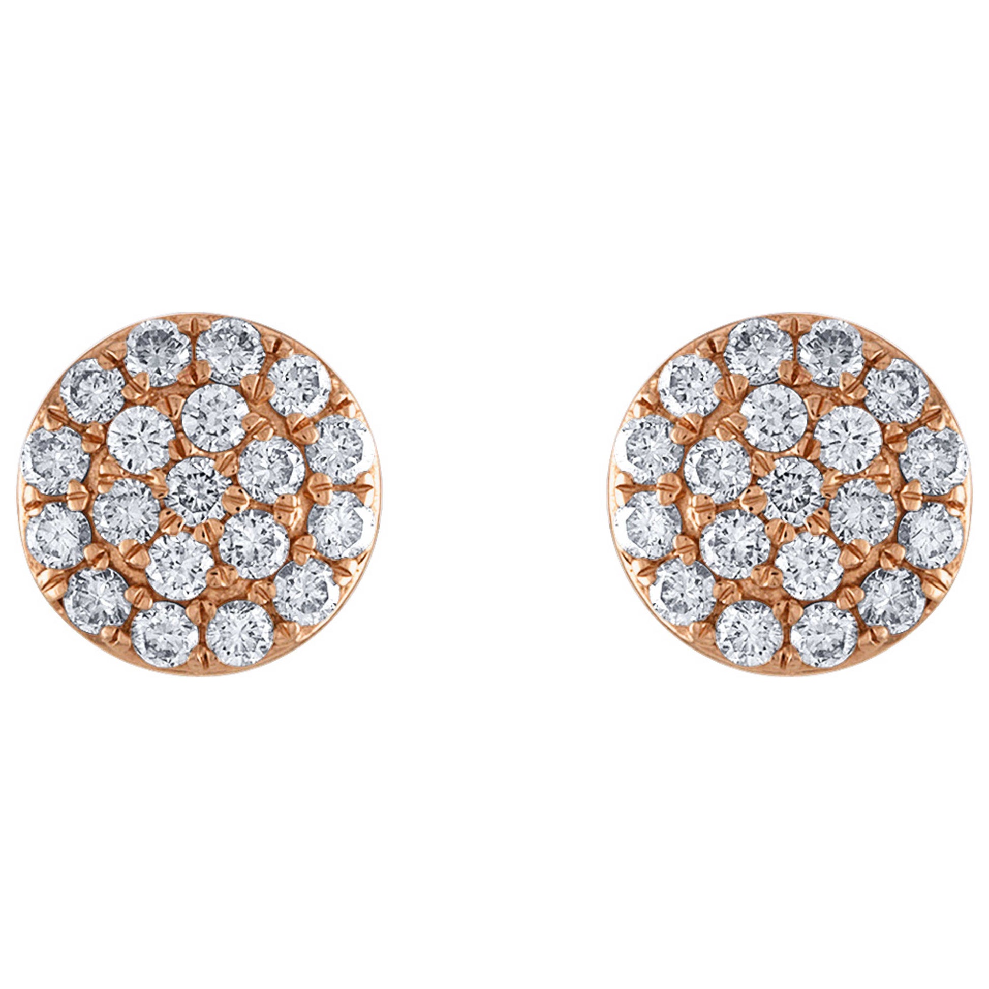 Front view of Tresorra Fashion Women's Earrings 195-RG-DIA