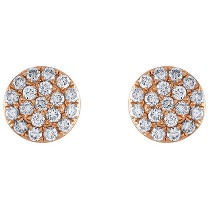 Front view of Tresorra Fashion Women's Earrings 195-RG-DIA
