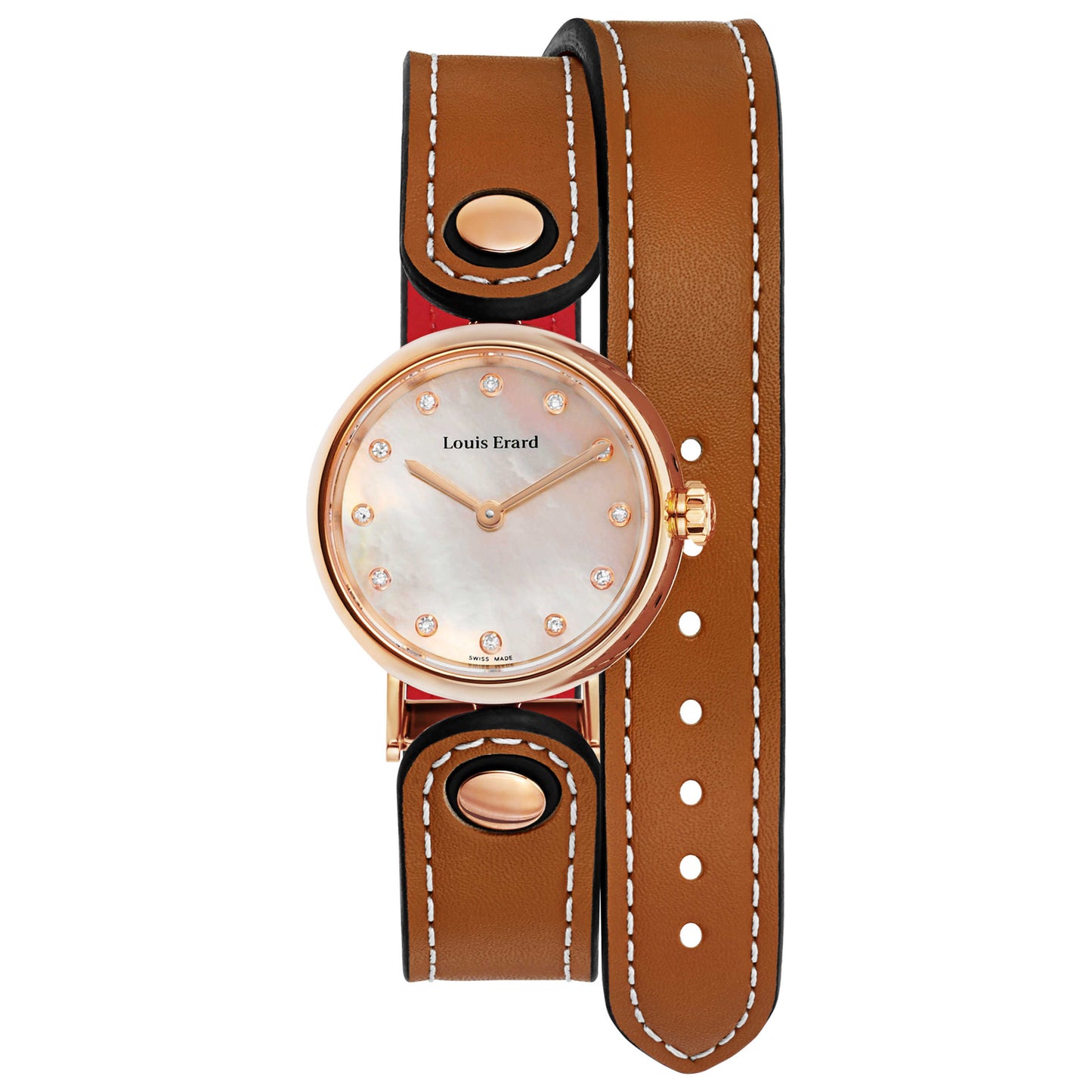 Front view of Louis Erard Romance Women's Swiss Quartz (Battery-Powered) Watch 19830PR24-SETPR1