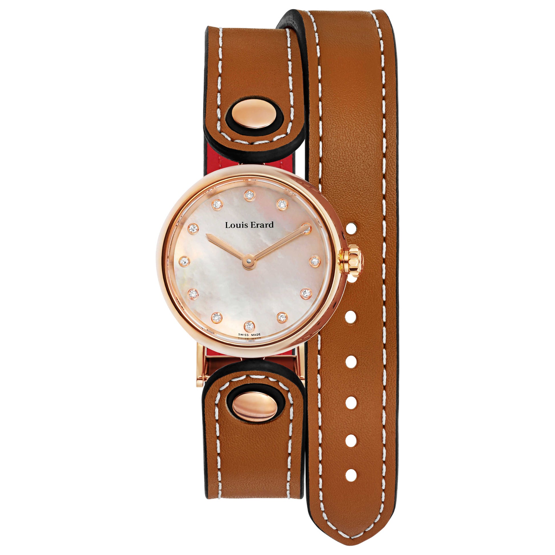 Front view of Louis Erard Romance Women's Swiss Quartz (Battery-Powered) Watch 19830PR24-SETPR1