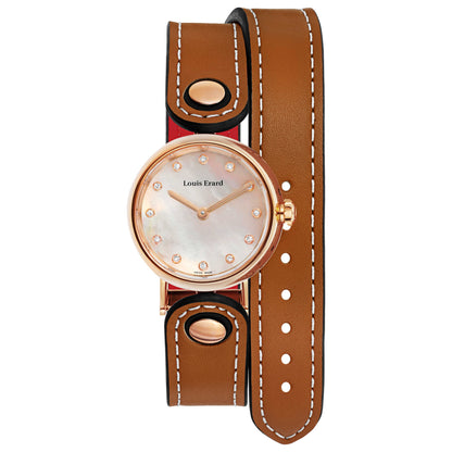 Front view of Louis Erard Romance Women's Swiss Quartz (Battery-Powered) Watch 19830PR24-SETPR1