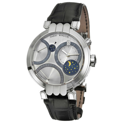 Front view of Harry Winston Premier Excenter Men's Automatic Watch 200-MAPC41WL-W
