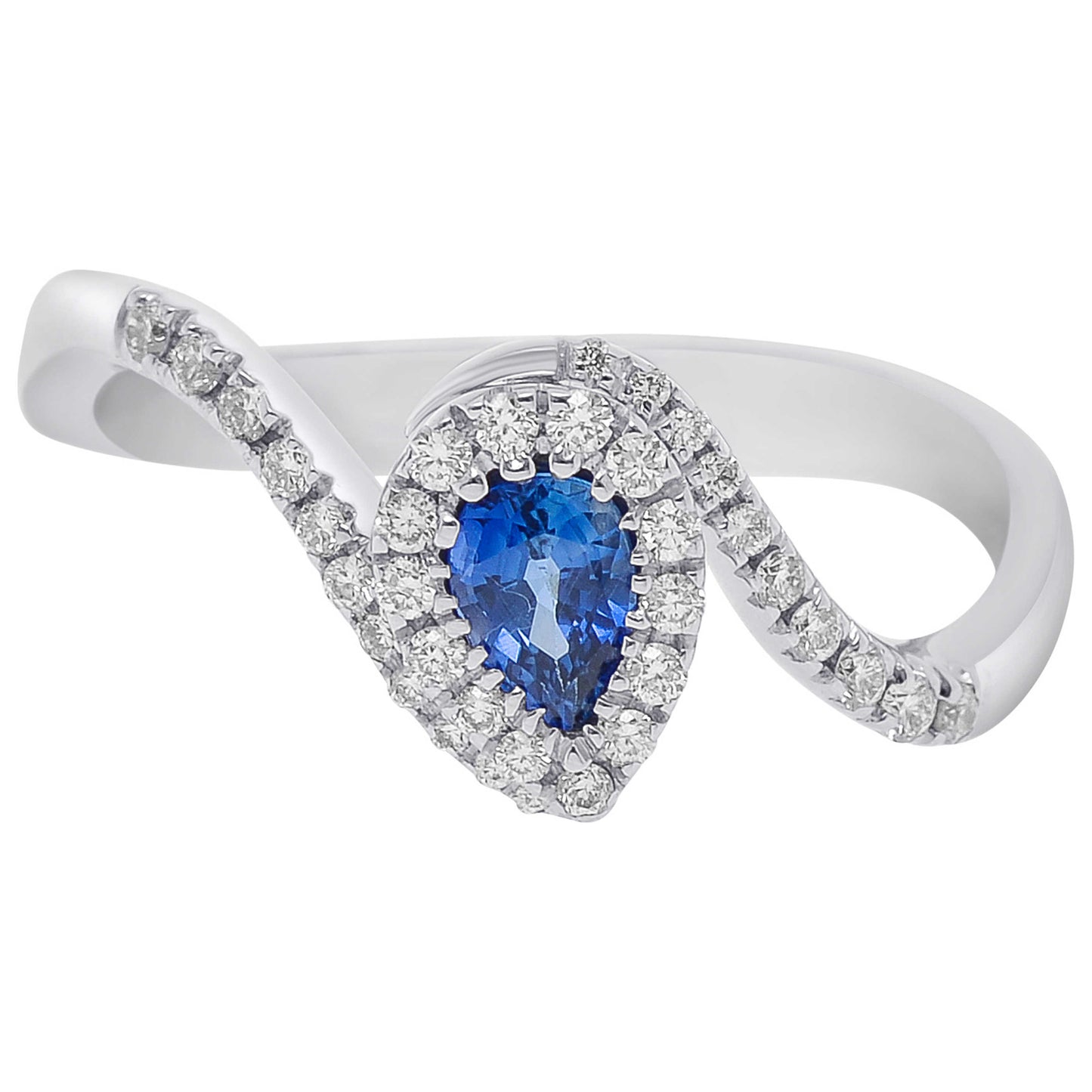Front view of Bliss by Damiani Diamond and Sapphire Women's Ring 20064072