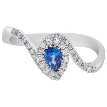 Front view of Bliss by Damiani Diamond and Sapphire Women's Ring 20064072