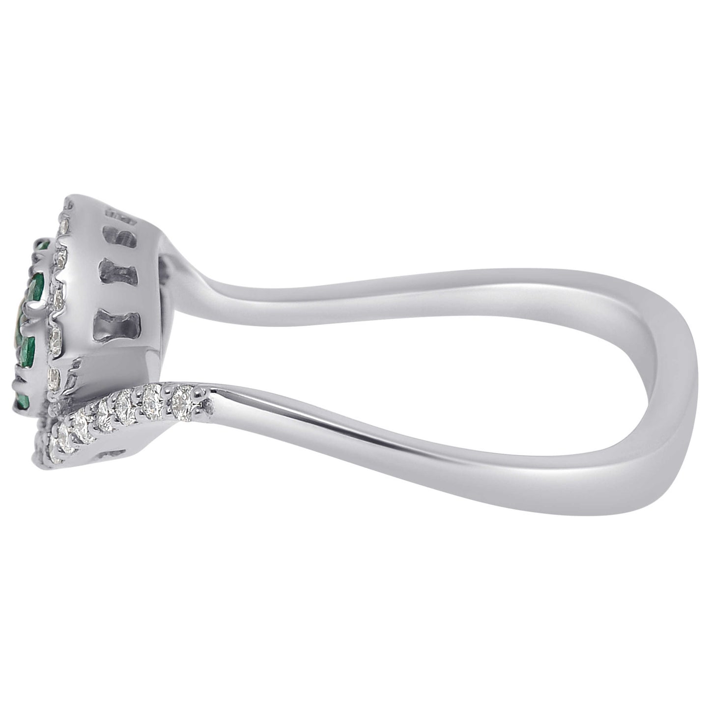 Bliss by Damiani Diamond and Emerald Women's Ring 20064281 - Image #4