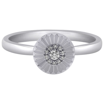 Front view of Bliss by Damiani Flower Band Women's Ring 20070942