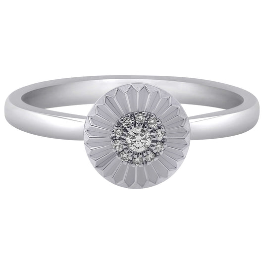Front view of Bliss by Damiani Flower Band Women's Ring 20070942