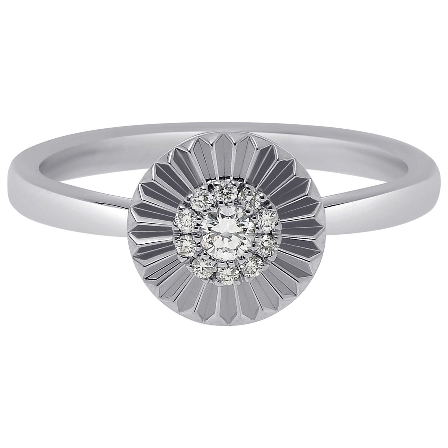 Front view of Bliss by Damiani Flower Band Women's Ring 20070943