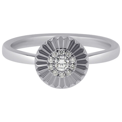 Front view of Bliss by Damiani Flower Band Women's Ring 20070943