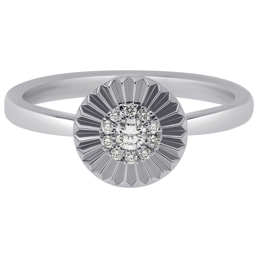 Front view of Bliss by Damiani Flower Band Women's Ring 20070943