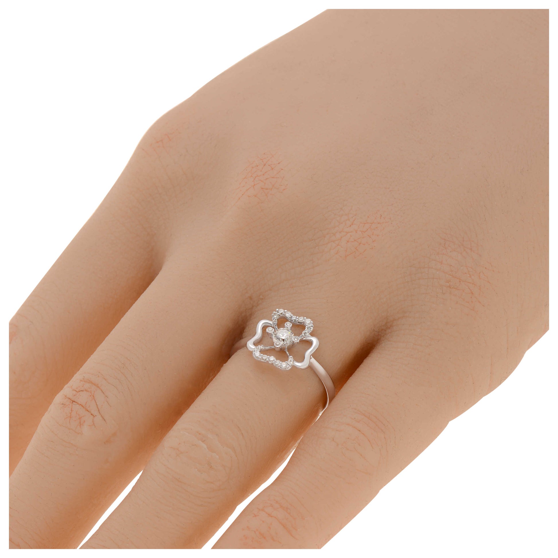 Bliss by Damiani Four-Leaf Clover Women's Ring 20073798 - Image #2