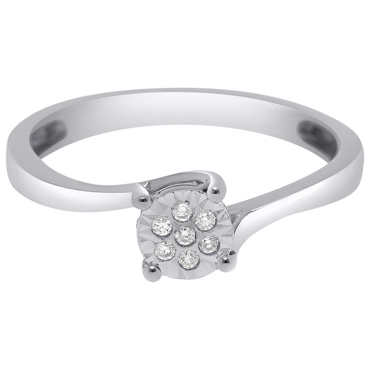 Front view of Bliss by Damiani Diamond Cluster Women's Ring 20077827