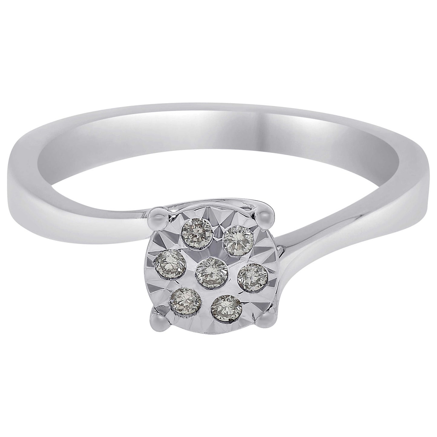Front view of Bliss by Damiani Diamond Cluster Women's Ring 20077829