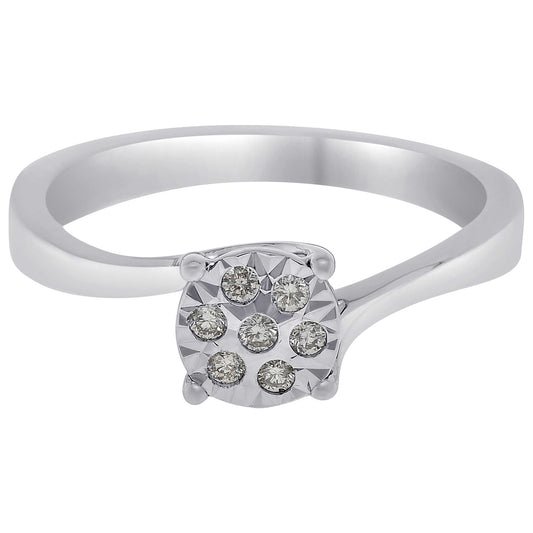 Front view of Bliss by Damiani Diamond Cluster Women's Ring 20077829