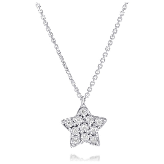 Front view of Bliss by Damiani Diamond Star Women's Necklace 20085128