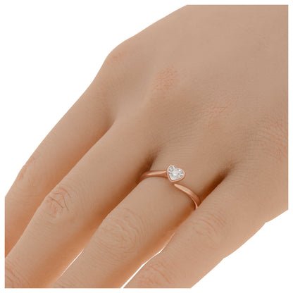 Bliss by Damiani Diamond Heart Halo Women's Ring 20086513 - Image #2