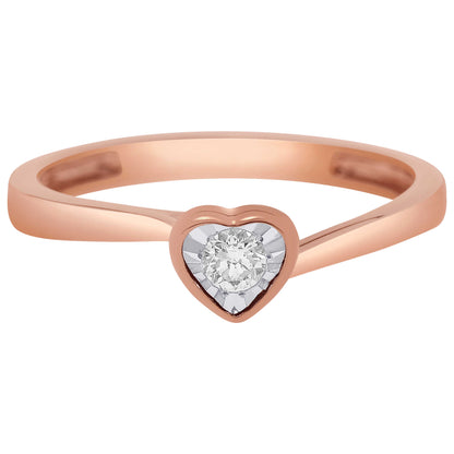 Front view of Bliss by Damiani Diamond Heart Halo Women's Ring 20086513