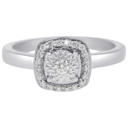 Front view of Bliss by Damiani Diamond Halo Women's Ring 20087696