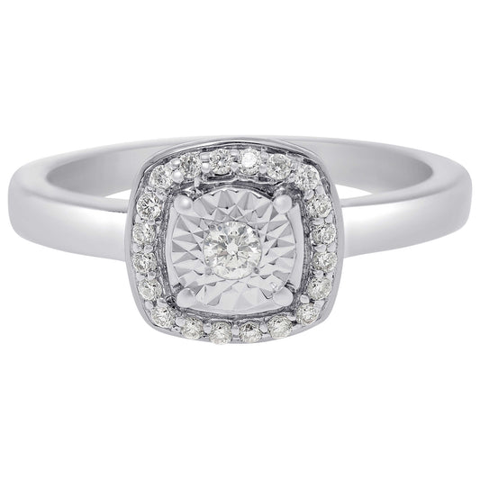 Front view of Bliss by Damiani Diamond Halo Women's Ring 20087696
