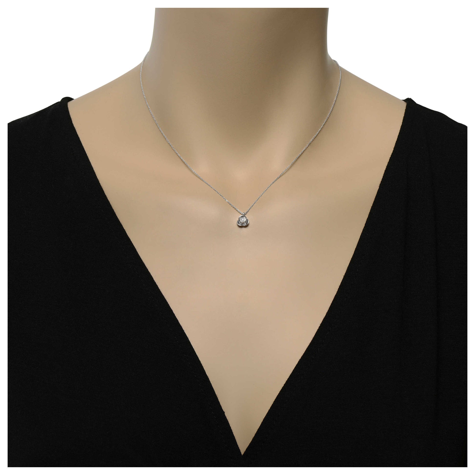 Bliss by Damiani Diamond Flower Women's Necklace 20087743 - Image #2