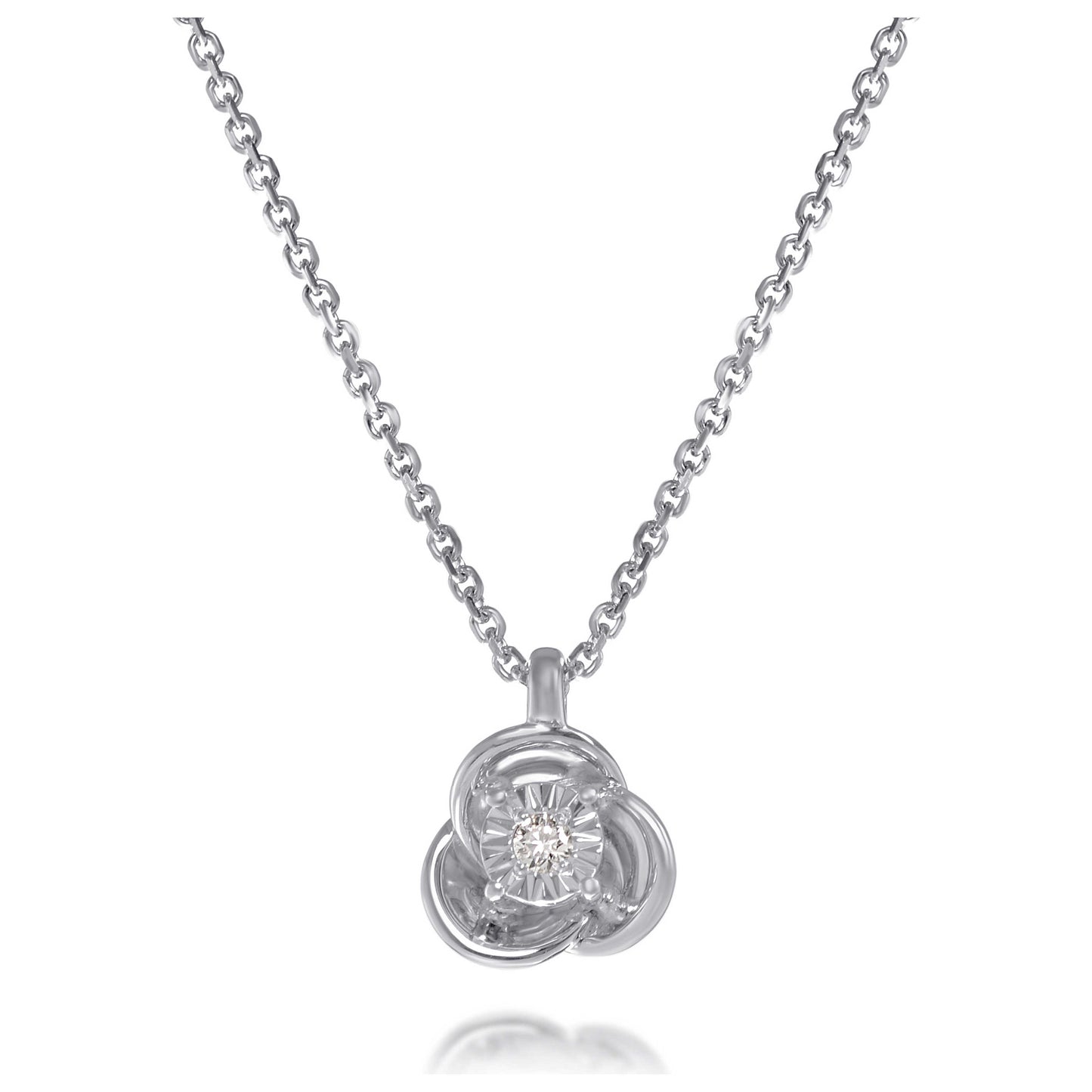 Front view of Bliss by Damiani Diamond Flower Women's Necklace 20087743