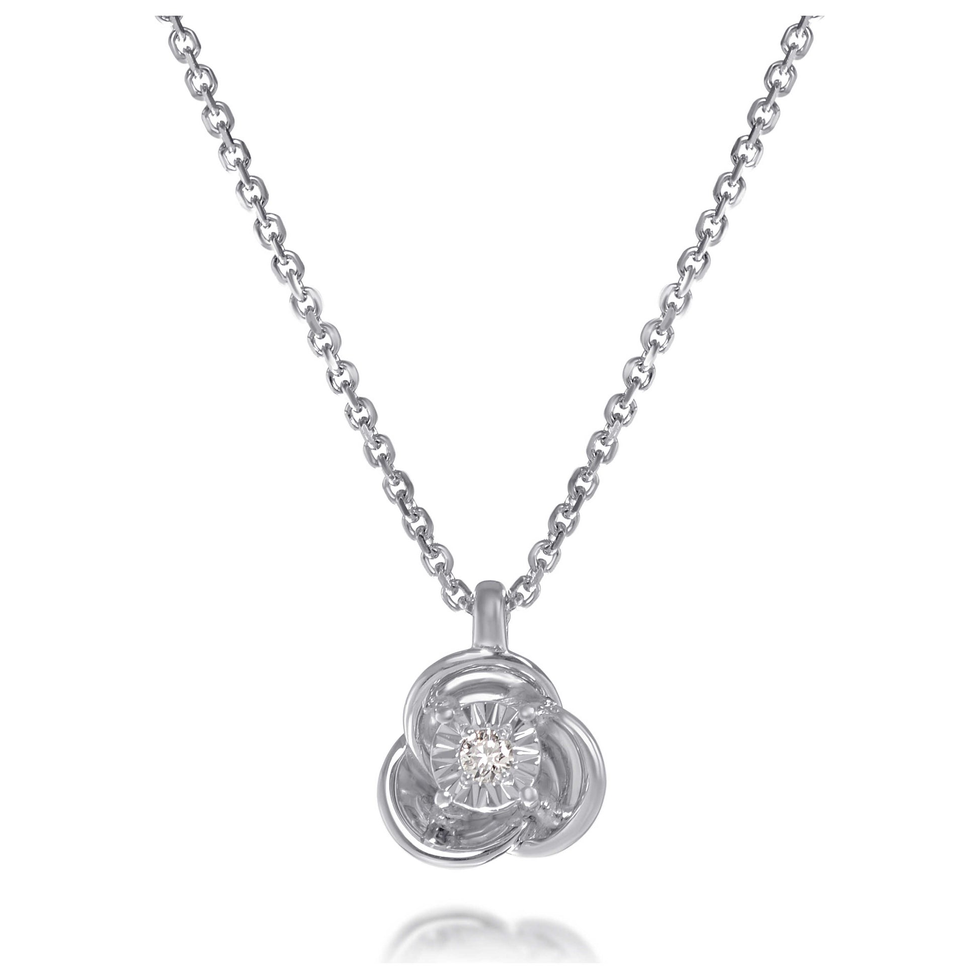 Front view of Bliss by Damiani Diamond Flower Women's Necklace 20087743