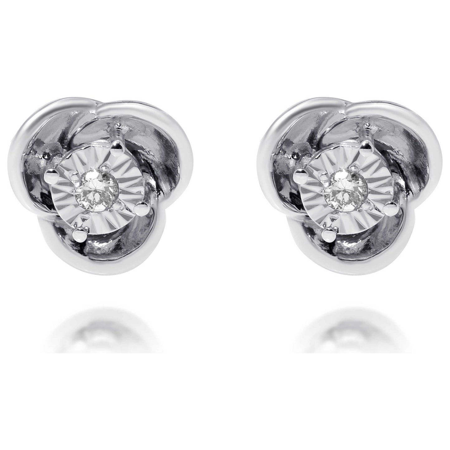 Front view of Bliss by Damiani Diamond Stud Women's Earrings 20087746