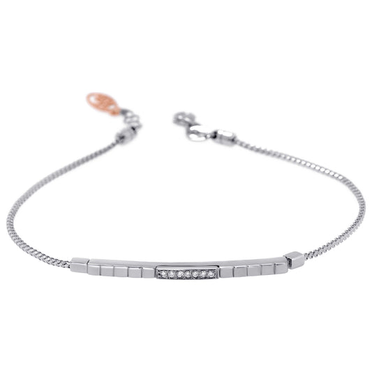 Front view of Bliss by Damiani Diamond Chain Women's Bracelet 20087756