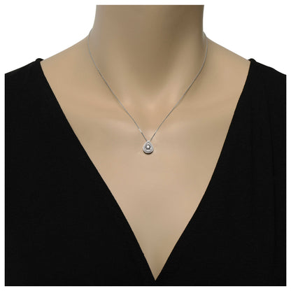 Bliss by Damiani Diamond Halo Women's Necklace 20087978 - Image #2
