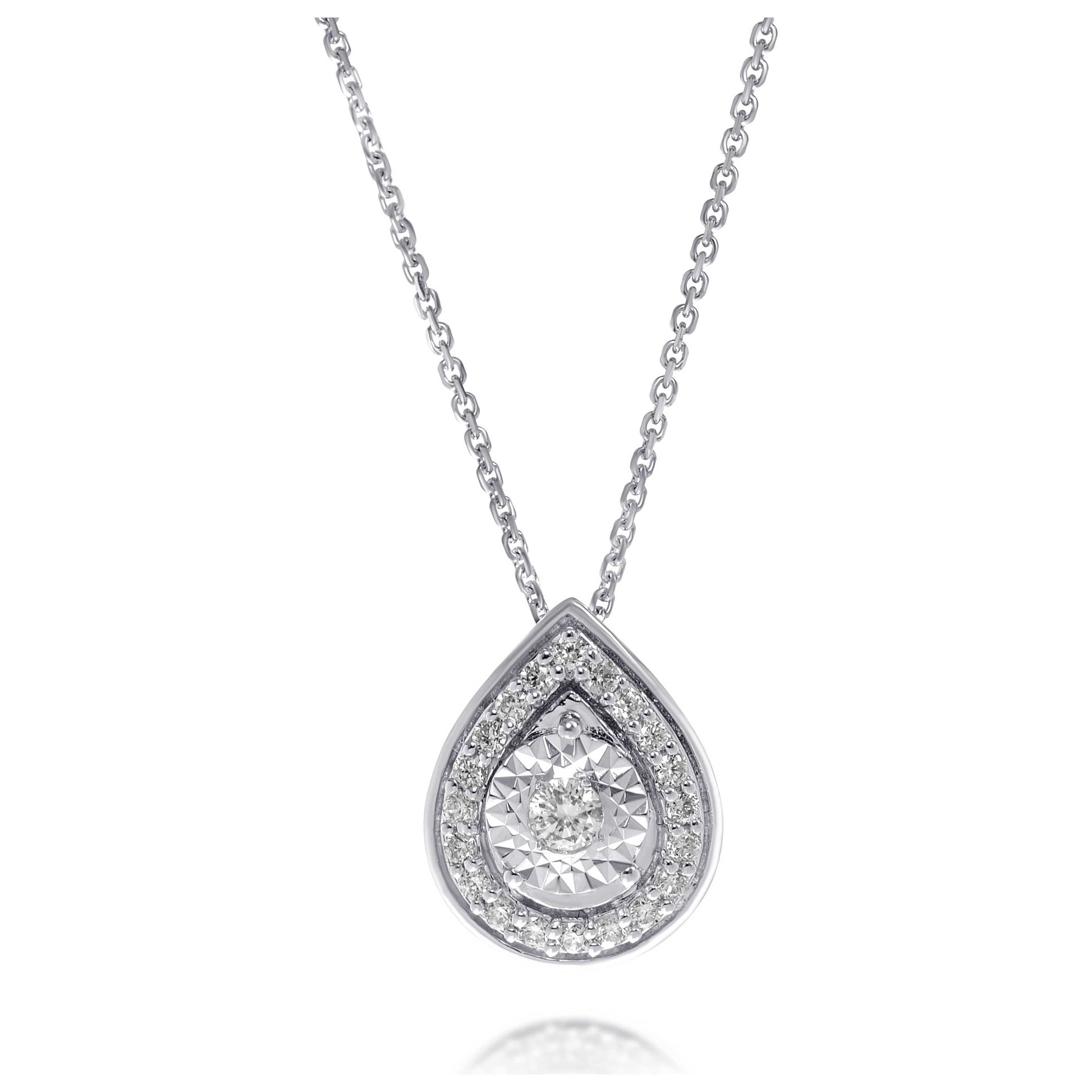 Front view of Bliss by Damiani Diamond Halo Women's Necklace 20087978