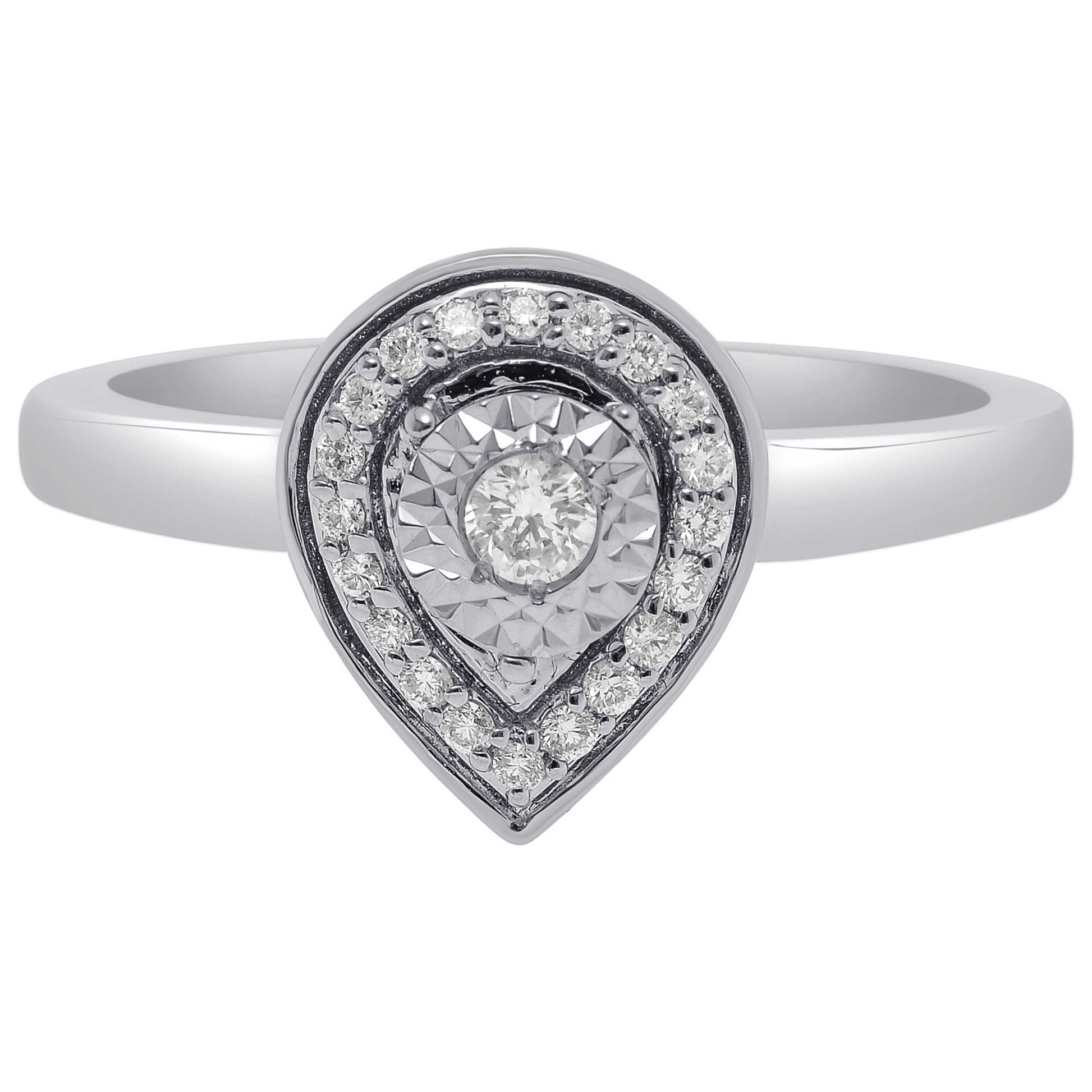 Front view of Bliss by Damiani Diamond Teardrop Women's Ring 20087979