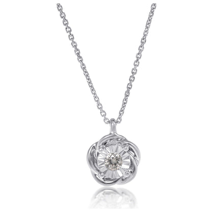 Front view of Bliss by Damiani Diamond Flower Women's Necklace 20088259
