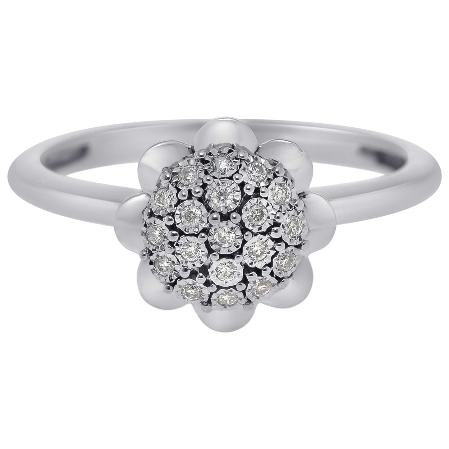 Front view of Bliss by Damiani Diamond Cluster Women's Ring 20089423
