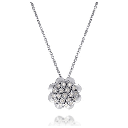 Front view of Bliss by Damiani Diamond Flower Women's Necklace 20089424