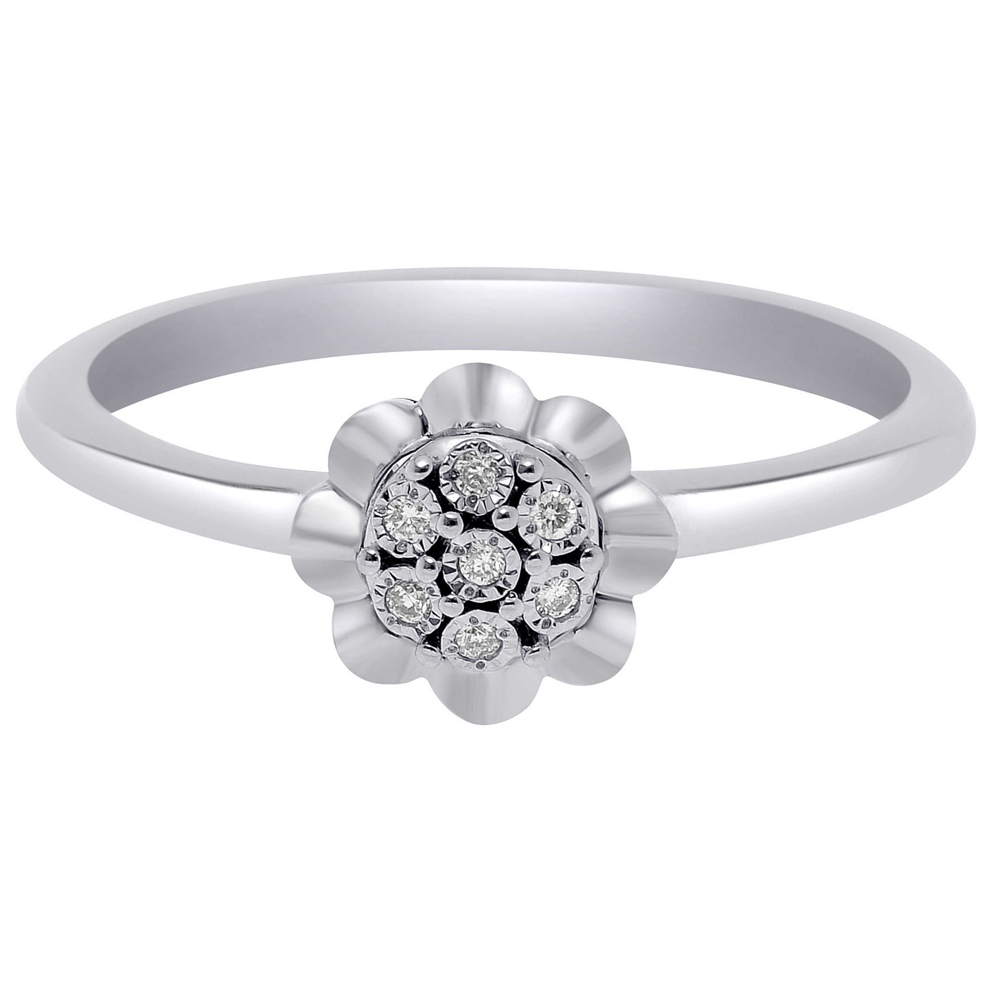 Front view of Bliss by Damiani Diamond Cluster Women's Ring 20089426