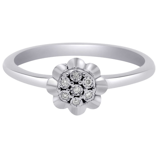 Front view of Bliss by Damiani Diamond Cluster Women's Ring 20089426
