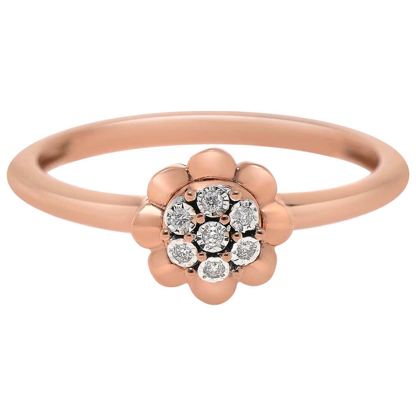Front view of Bliss by Damiani Diamond Cluster Women's Ring 20089427