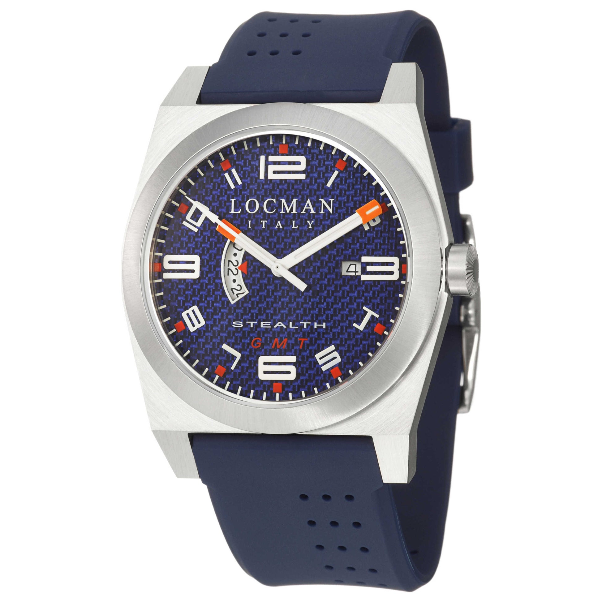 Front view of Locman Sport Men's Quartz Watch 200BLKVL