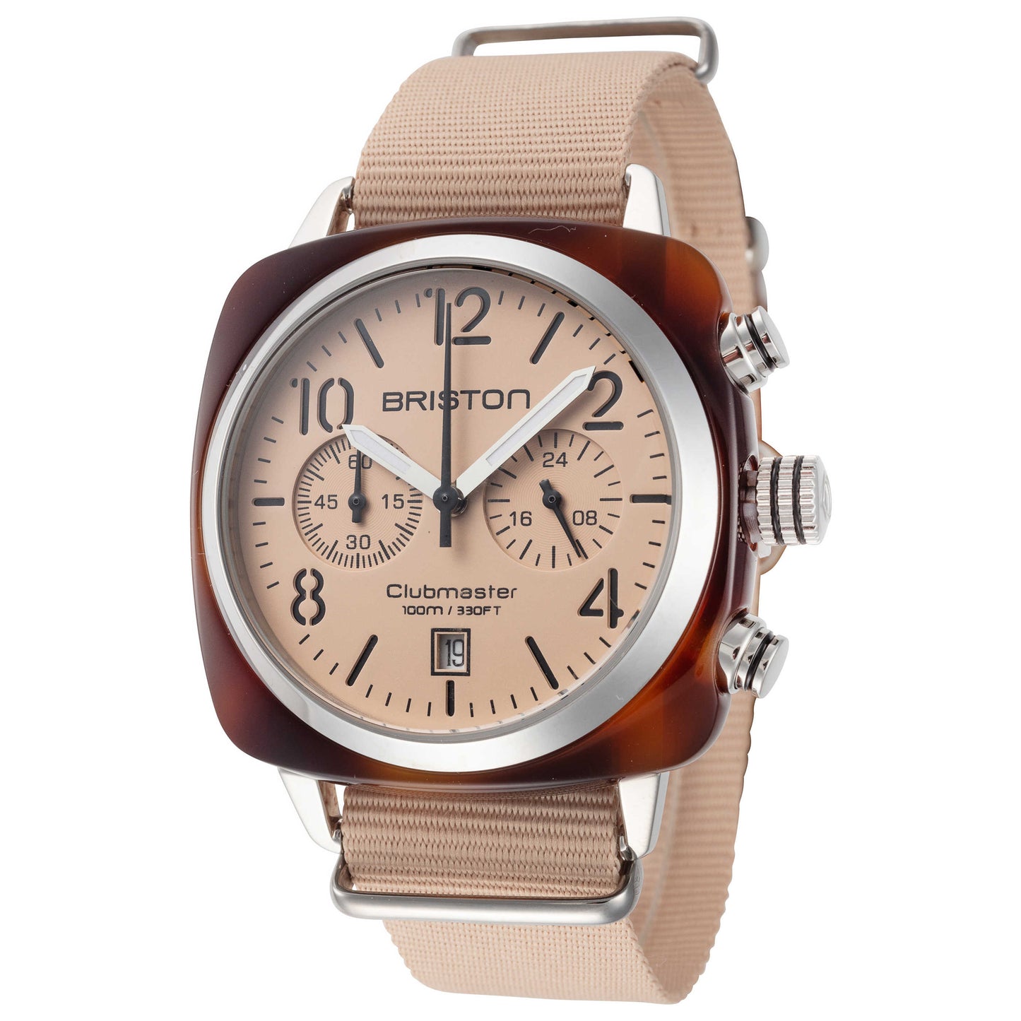 Front view of Briston Clubmaster Classic Terracotta Men's Quartz Watch 20140.SA.T.36.NTN