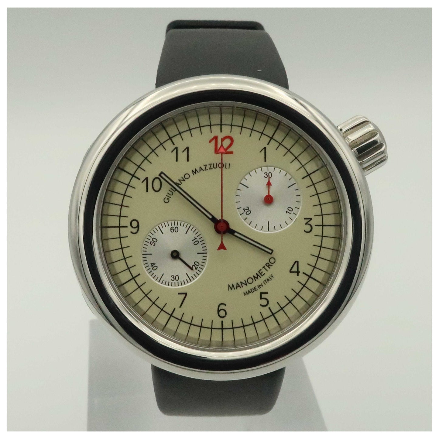 Front view of Giuliano Mazzuoli Manometro Men's Automatic Watch 2030COA-510FABL-PO