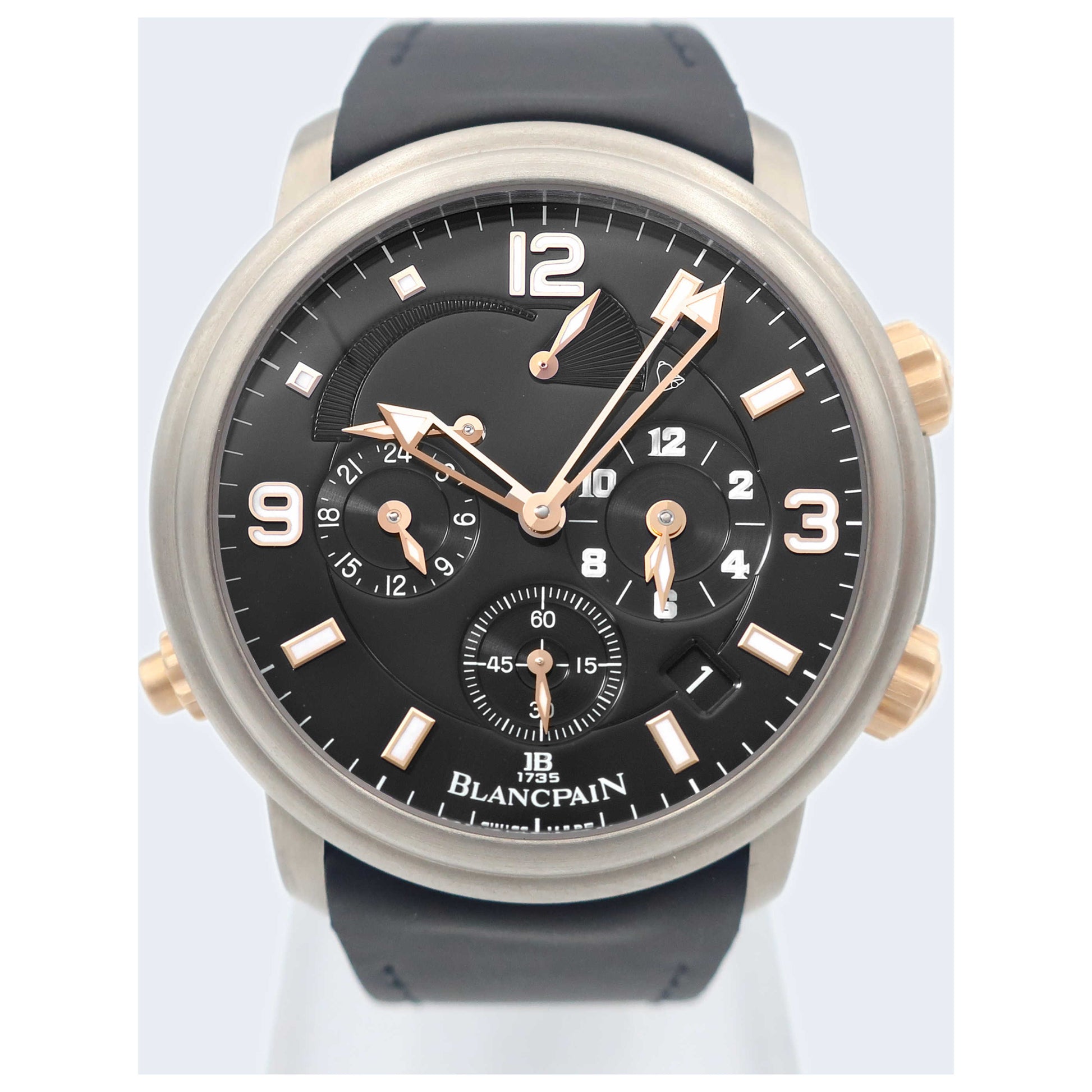 Front view of Blancpain Leman Men's Automatic Watch 2041-12A30-64B-SD