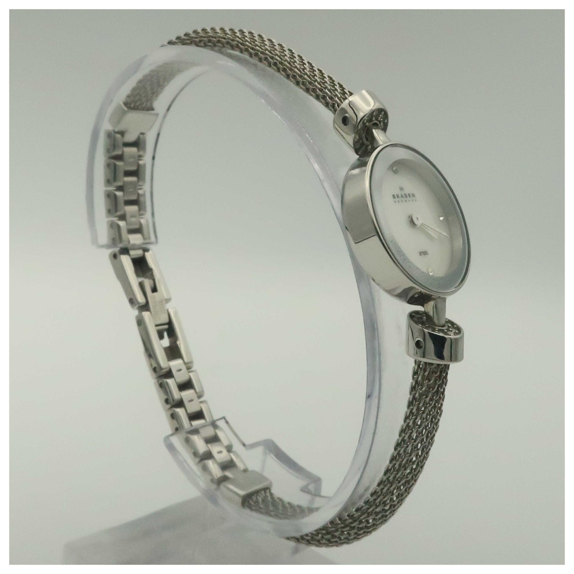 Skagen Mesh Women's Japanese Quartz (Battery-Powered) Watch 207SSSS-PO - Image #3