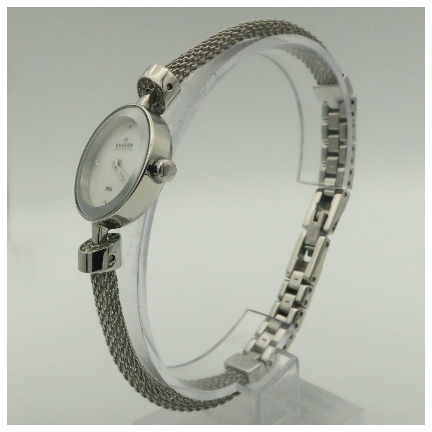 Skagen Mesh Women's Japanese Quartz (Battery-Powered) Watch 207SSSS-PO - Image #4