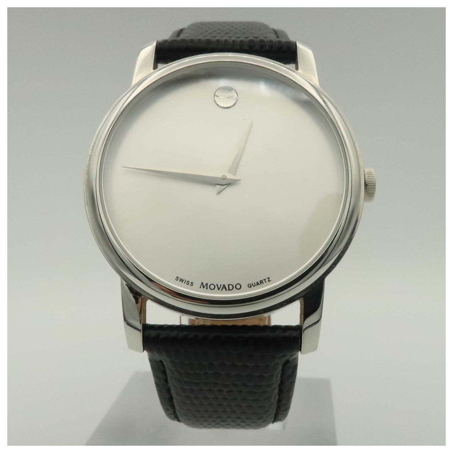 Front view of Movado Museum Men's Swiss Quartz (Battery-Powered) Watch 2100001-PO