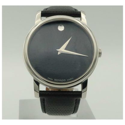 Front view of Movado Museum Men's Swiss Quartz (Battery-Powered) Watch 2100002-PO