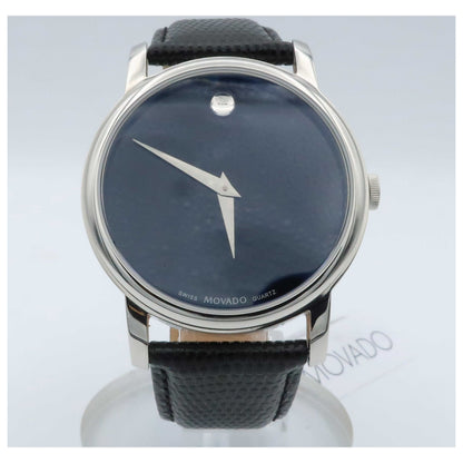 Front view of Movado Museum Men's Swiss Quartz (Battery-Powered) Watch 2100002-SDV